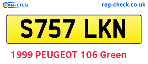 S757LKN are the vehicle registration plates.