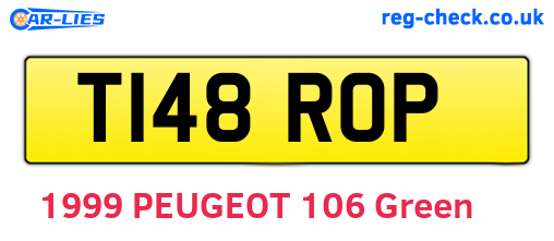 T148ROP are the vehicle registration plates.