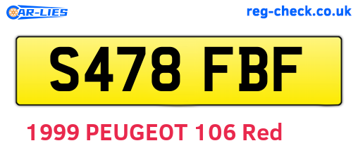 S478FBF are the vehicle registration plates.