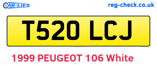 T520LCJ are the vehicle registration plates.