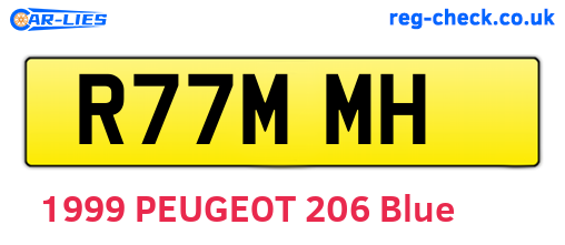 R77MMH are the vehicle registration plates.