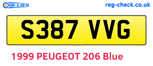 S387VVG are the vehicle registration plates.