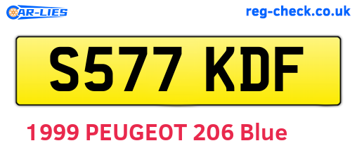 S577KDF are the vehicle registration plates.
