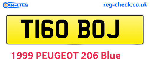 T160BOJ are the vehicle registration plates.