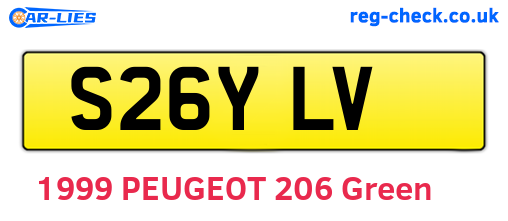 S26YLV are the vehicle registration plates.