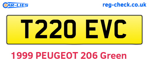 T220EVC are the vehicle registration plates.