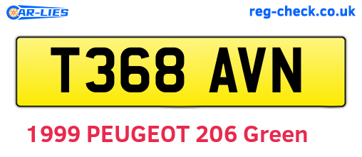 T368AVN are the vehicle registration plates.