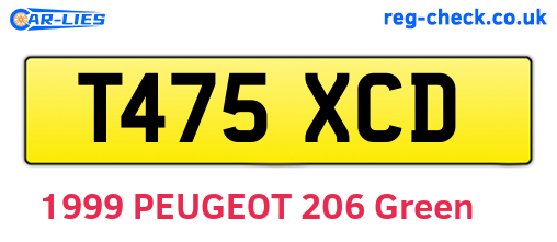 T475XCD are the vehicle registration plates.