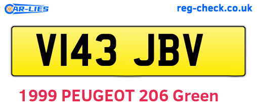 V143JBV are the vehicle registration plates.