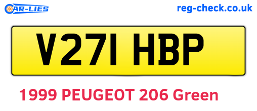 V271HBP are the vehicle registration plates.