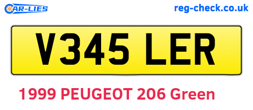 V345LER are the vehicle registration plates.