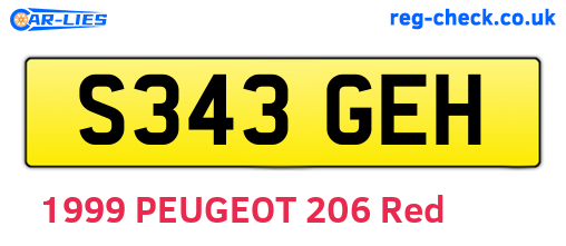 S343GEH are the vehicle registration plates.