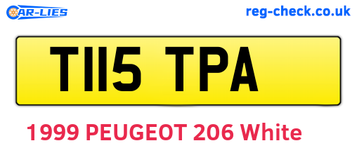 T115TPA are the vehicle registration plates.