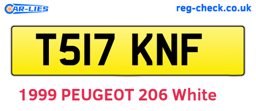 T517KNF are the vehicle registration plates.