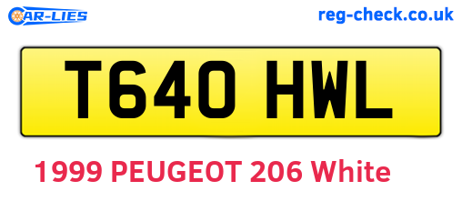 T640HWL are the vehicle registration plates.