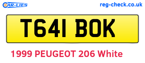 T641BOK are the vehicle registration plates.