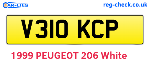 V310KCP are the vehicle registration plates.