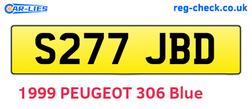 S277JBD are the vehicle registration plates.