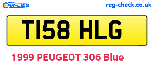 T158HLG are the vehicle registration plates.