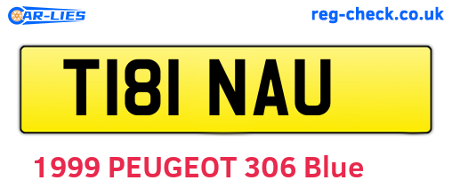 T181NAU are the vehicle registration plates.