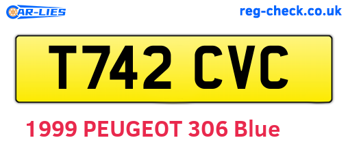 T742CVC are the vehicle registration plates.