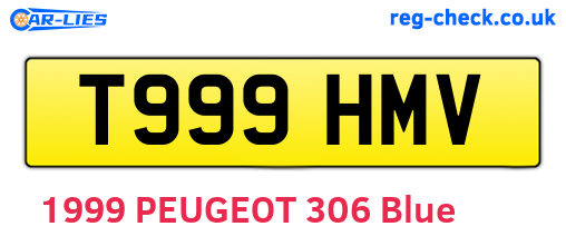 T999HMV are the vehicle registration plates.