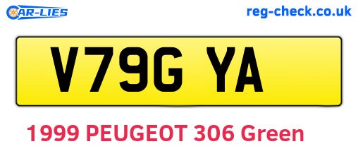 V79GYA are the vehicle registration plates.
