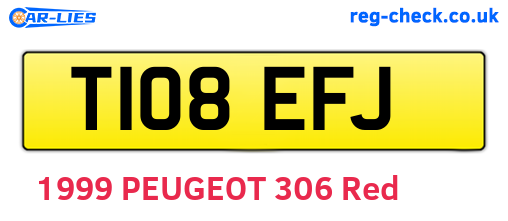 T108EFJ are the vehicle registration plates.