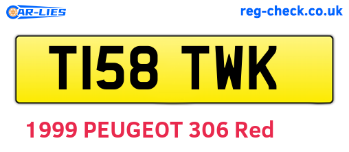 T158TWK are the vehicle registration plates.