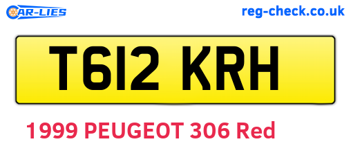 T612KRH are the vehicle registration plates.