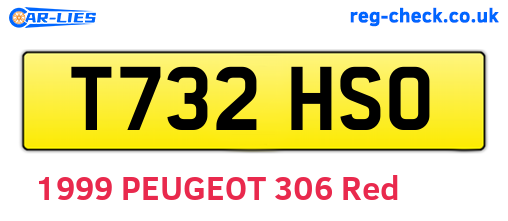 T732HSO are the vehicle registration plates.