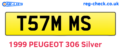 T57MMS are the vehicle registration plates.