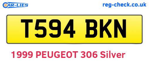 T594BKN are the vehicle registration plates.