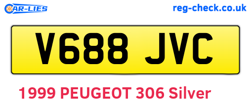 V688JVC are the vehicle registration plates.