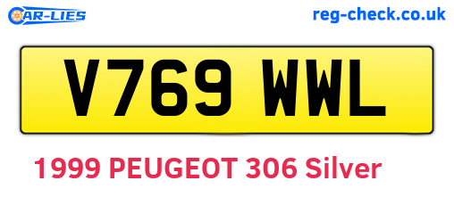 V769WWL are the vehicle registration plates.