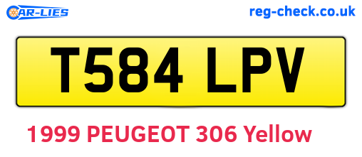 T584LPV are the vehicle registration plates.