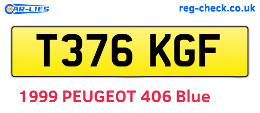 T376KGF are the vehicle registration plates.
