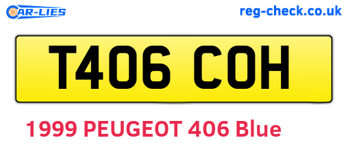 T406COH are the vehicle registration plates.