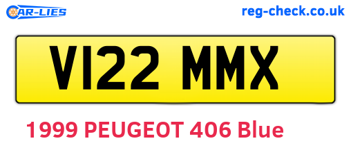 V122MMX are the vehicle registration plates.