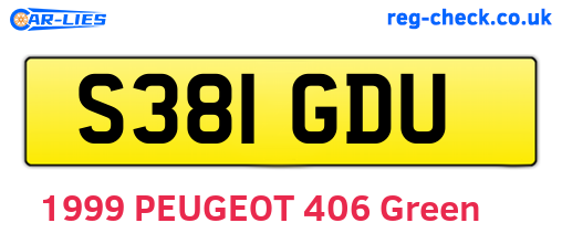 S381GDU are the vehicle registration plates.