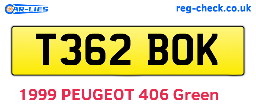 T362BOK are the vehicle registration plates.