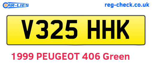 V325HHK are the vehicle registration plates.