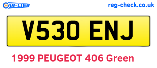 V530ENJ are the vehicle registration plates.