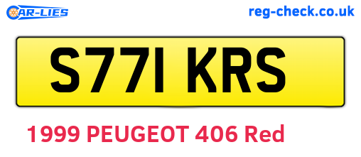 S771KRS are the vehicle registration plates.