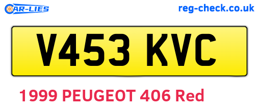 V453KVC are the vehicle registration plates.