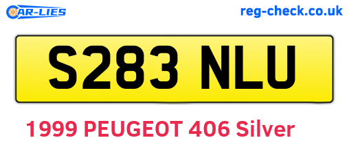 S283NLU are the vehicle registration plates.