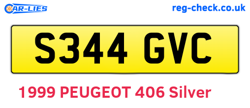 S344GVC are the vehicle registration plates.