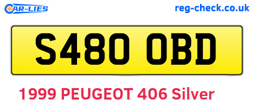 S480OBD are the vehicle registration plates.
