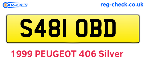 S481OBD are the vehicle registration plates.