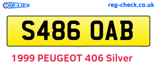 S486OAB are the vehicle registration plates.